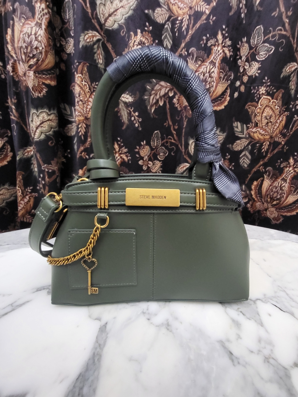 Steve Madden Olive Green Top-Handle Handbag